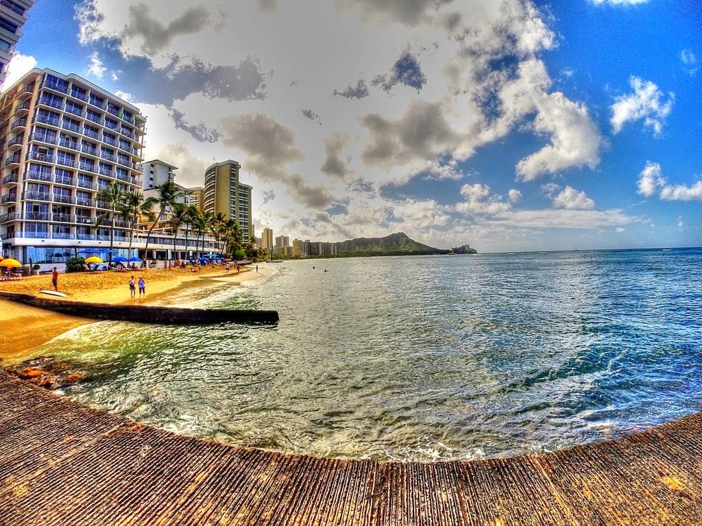 Waikiki Shore 515 Beachfront & Upgrade Appartamento Honolulu Esterno foto